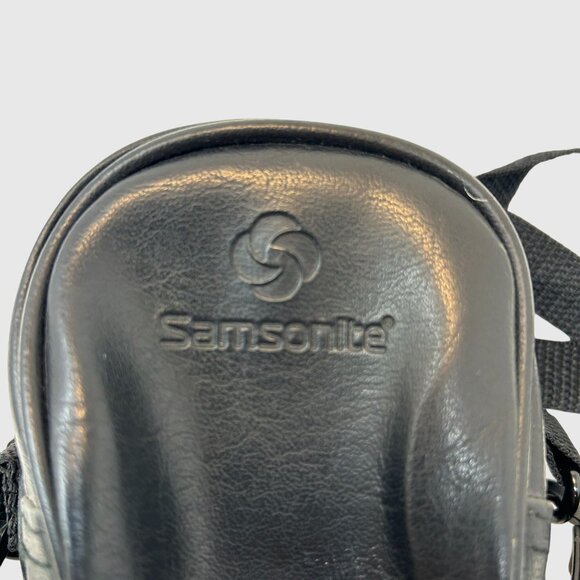 Vintage Samsonite Mini Camera Bag Crossbody Travel Pouch Black Vinyl 00s - Picture 7 of 10
